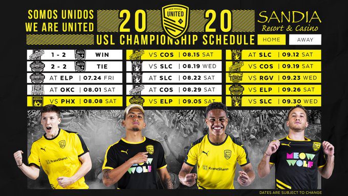 tabela USL Championship