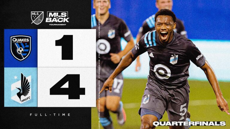 Minnesota goleia o San Jose Earthquakes e avança para a semi do MLS is Back