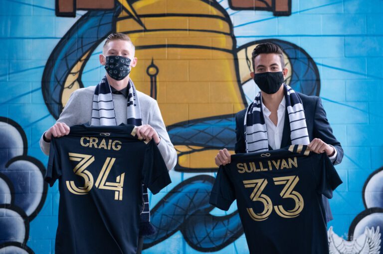 Brandan Craig e Quinn Sullivan assinaram contrato com o Philadelphia Union e serão integrados ao elenco em janeiro.