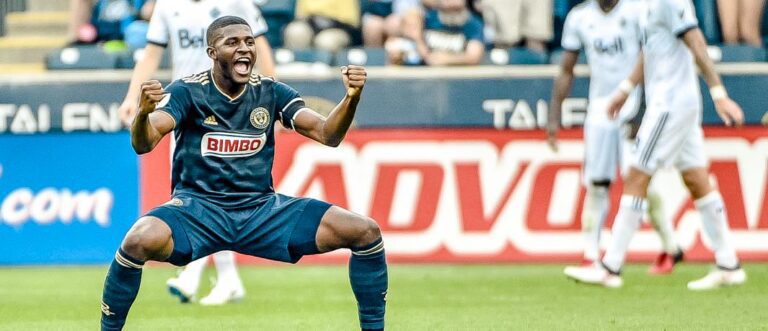 Mark McKenzie comemora vitória do Philadelphia Union sobre o Vancouver Whitecaps