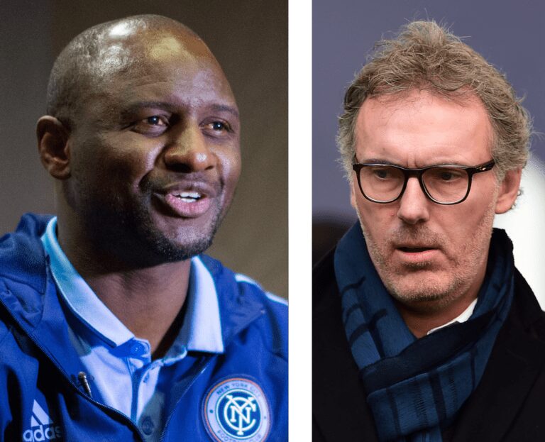 Montagem Patrick Vieira e Laurent Blanc