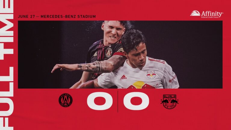 Atlanta United pressiona, mas não consegue superar defesa do NY Red Bulls e jogo termina empatado