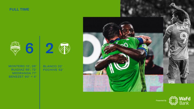 Seattle Sounders faz a festa no Providence Park e goleia o Portland Timbers