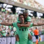 Austin FC em comemoração na goleada contra o Inter Miami