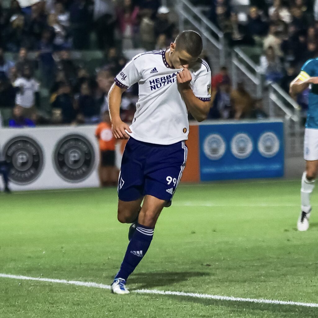 Dejan Joveljic pelo LA Galaxyna US Open Cup. (Twitter/LA Galaxy) 