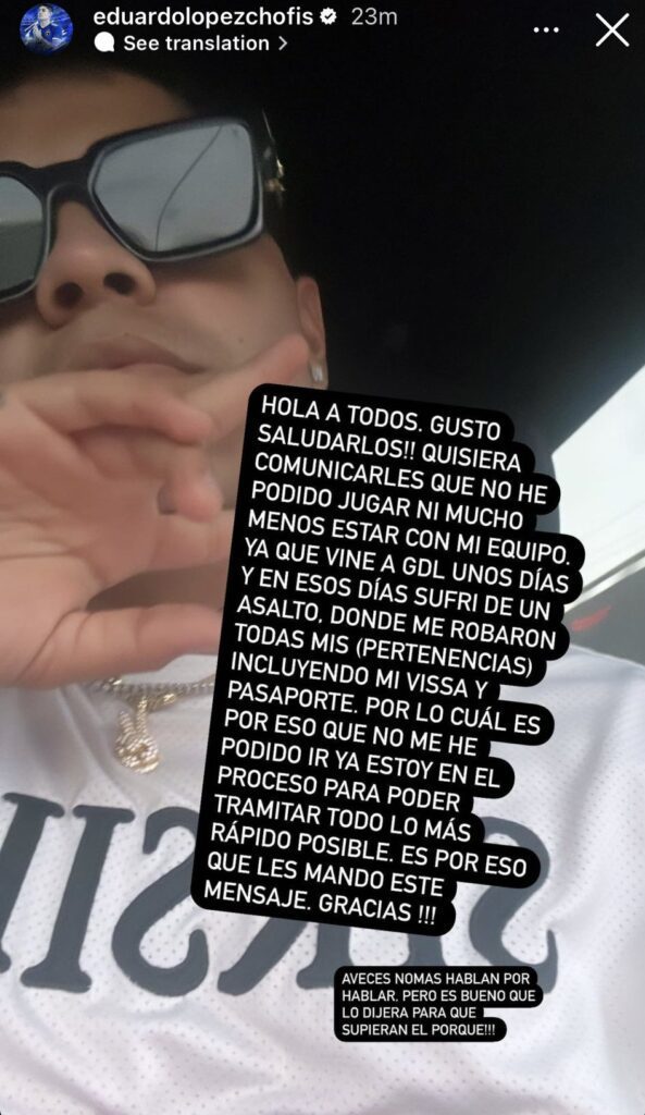 Chofis López está impedido de retornar para os Estados Unidos e ao San Jose Earthquakes