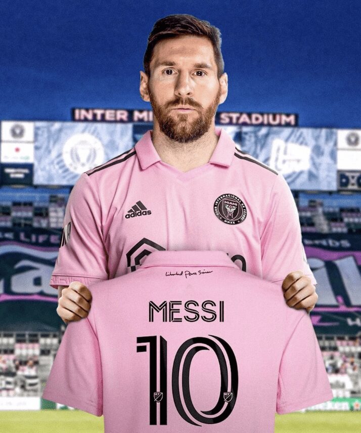 Lionel Messi in Miami with the 10 jersey