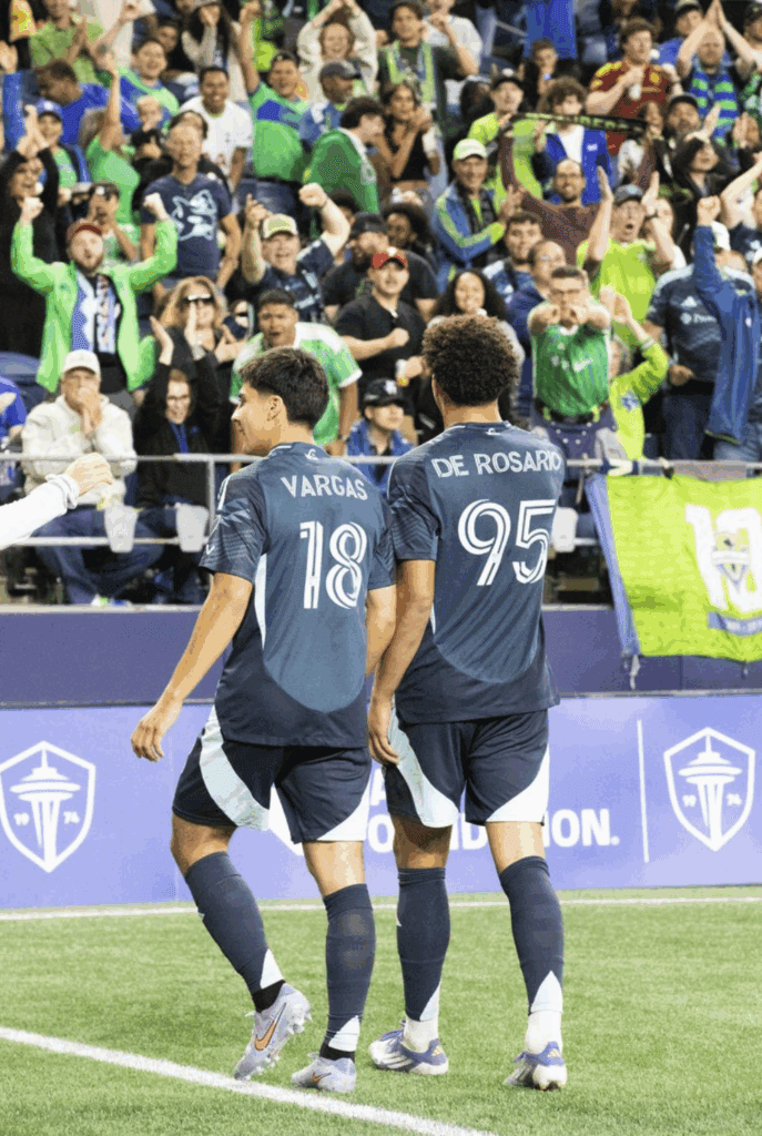 Obed Vargas e De Rosario pelo Seattle Sounders (Yuriy Tsupruk / Territorio MLS)