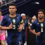 FOXBOROUGH, MASSACHUSETTS - 26 DE MARÇO: Casemiro do Brasil entra em campo para o segundo tempo durante o amistoso internacional entre Brasil e França no Gillette Stadium em 26 de março de 2026 em Foxborough, Massachusetts. (Foto de Maddie Meyer/Getty Images)